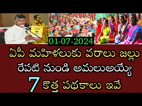 Download MP3 ఏపీ మహిళలుకు రేపటి నుండి టీడీపీ అమలుఅయ్యే 7 కొత్త పథకాలు ఇవే||TDP menifesto released 2024|CBN|PAWAN|