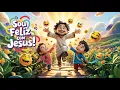 Lagu Sou Feliz com Jesus! 😄🎶 Louvor Infantil Cheio de Alegria | BIBLIATOON
