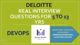 Deloitte Real Interview Questions for Devops 5 to 13 yrs - Devops