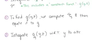 Potential Functions of Three Variables