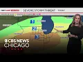 Severe storms in Chicago on Tuesday afternoon