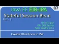 Stateful Session Bean Part 3 - JSP Html Form JavaEE EJB JPA Tutorials