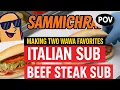 POV Making Two Wawa Favorites - Italian Beef Steak Subs