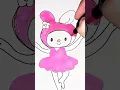 Reverse Play How To Draw a cute Melodina Ballerina Step by step drawing