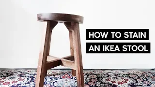 DIY How to Stain an Ikea Stool
