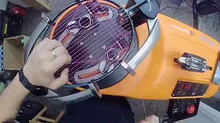 Badminton Stringing - POV no talking 4 knots Yonex Voltric Z Force 2