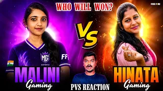 😱 HINATA QUEEN vs MALINI GAMING PRO GIRLS 1 VS 1 😱 PVS REACTION - யார் வெல்வாங்க? FREE FIRE TAMIL