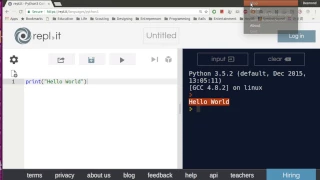 One Minute Python 001 - Hello World in Python No Installation Required