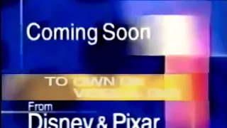 ULTRA RARE Coming Soon To Own On Video DVD From Disney Pixar 2001 2005 Unused Bumper 
