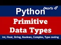 Python Primitive Data Types Explained Beginners Guide 2025 in Telugu