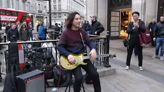 Download Sultans of Swing, Miguel Montalban best busker ever 24th January Oxford Street London X FACTOR MP3