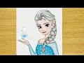 How to draw Disney Elsa Easy Drawing Tutorial For Beginners Step by step Frozen