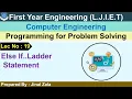 Lec-19 - Else If Ladder Statement Programming for Problem Solving First year Engineering