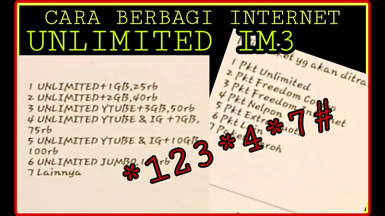 Cara Gift Paket Internet Indosat tanpa aplikasi. 