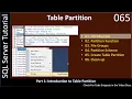 Table Partition Part 1 - Introduction SSMS TSQL Tutorial