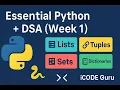 Day 5 Python Lists Tuples Sets Dictionaries Explained in Detail Essential Python DSA Course
