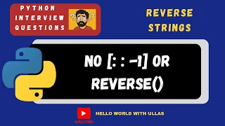 Reverse a String Without Built in Functions in Python