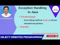55 Method Overriding with throws clause for Exception Handling in Java