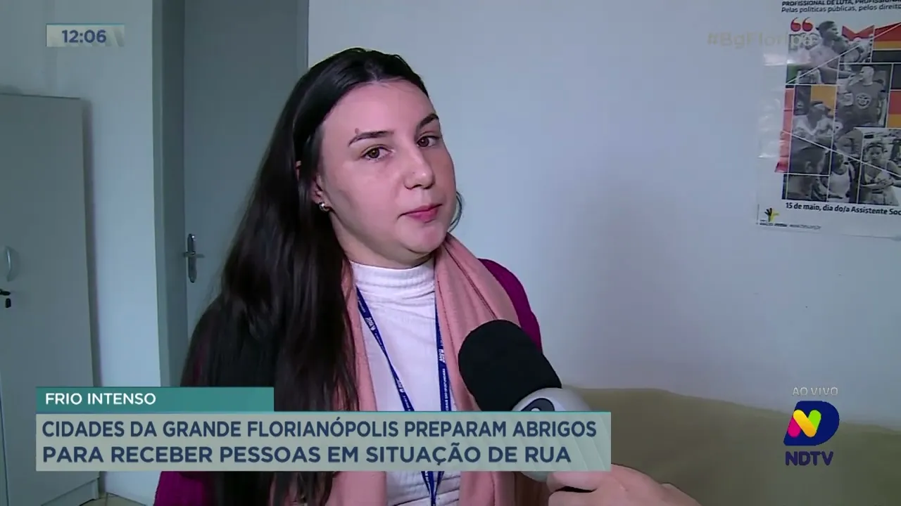 Cidades da Grande Florianópolis preparam abrigos para receber pessoas em situação de rua