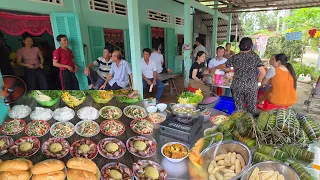 Gói Bánh Tét Miền Tây Đi Đám Giỗ Ngoại Ở Mỹ Tú Nhiều Món Ngon | Săn bắt SÓC TRĂNG |
