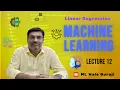 Linear Regression Regression Part-2 Supervised Learning Machine Learning Lecture-12