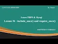 Include once and require once in php php tutorial in hindi