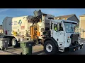 Lemay WC Peterbilt 520 Labrie Automizer Side Loader Garbage Truck