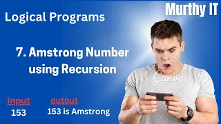 7 Armstrong Number Using Recursion in Java