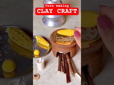 You won't believe this Corn is made of CLAY!! 😱 🙀 DIY Satisfying Miniature Corn Craft 🌽