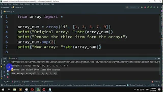 How to Remove a specified item using the index from an array in Python