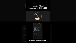 Animated Hamster Wheel Loader HTML CSS Loader Animation Tutorial