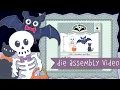 Karen Burniston Die 1206 Skeleton and Bat Assembly