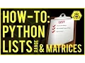 How-To Python Lists Range Matrices