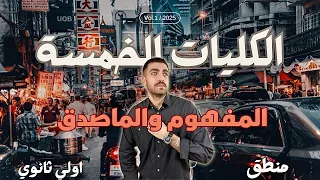 المفهوم والماصدق التقابل بالتناقض والتضاد الكليات الخمس في فيديو واحد المنهج الجديد 2025 