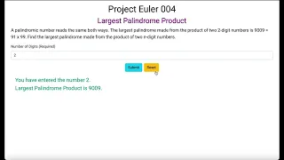 Project Euler 004 - Largest Palindrome Product