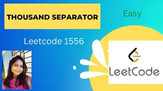 1556 Thousand Separator In JAVA Leetcode Problem Easy