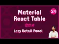 Material React Table V2 Lazy Detail Panel