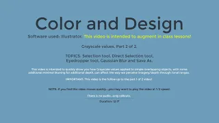 Illustrator Color and Design - Grayscale Contrast and Depth Part 2 of 2