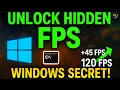 Unlock Hidden FPS in Windows - Power Plan Secrets Registry Tweaks Ultimate Performance Boost