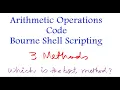 Arithmetic Operations through three methods Shell Scripting Tutorial for Beginners