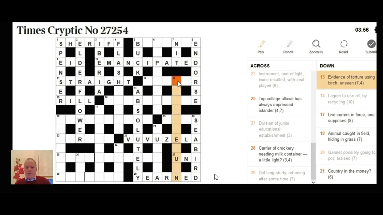 Solving the Times Crossword - 22nd Jan