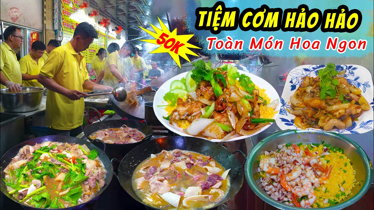 Outline Video Tiệm Cơm Hảo Hảo Toàn Món Hoa Ngon Khách Ăn Đông Kín Ở Sài Gòn