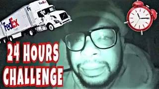 24 HOUR OVERNIGHT CHALLENGE IN FEDEX TRUCK GOT ARRESTED