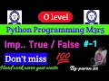 O level Python important True false o level m3r5 objective Python Programming