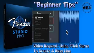 video request using pitch curve to create a bass line fender studio pro