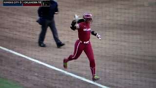 Oklahoma softball s Tia Milloy home run vs Kansas City