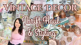 COTTAGE STYLE VINTAGE HOME DECOR THRIFT HAUL PLUS Lenox Village Canisters Thrifted Styled 2025