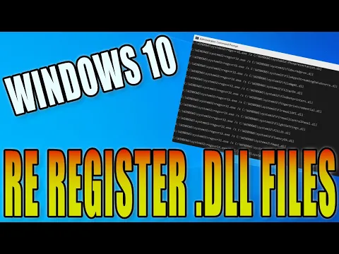 Download MP3 How To Re Register .DLL Files In Windows 10 PC Tutorial | Fix DLL Errors