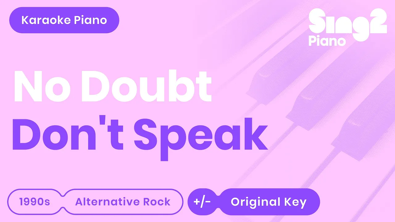 No Doubt - Don't Speak (Piano Karaoke)