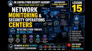 NETWORK MONITORING SECURITY OPERATIONS CENTERS CYBER SECURITY LESSON 15 ADVANCED COURSE